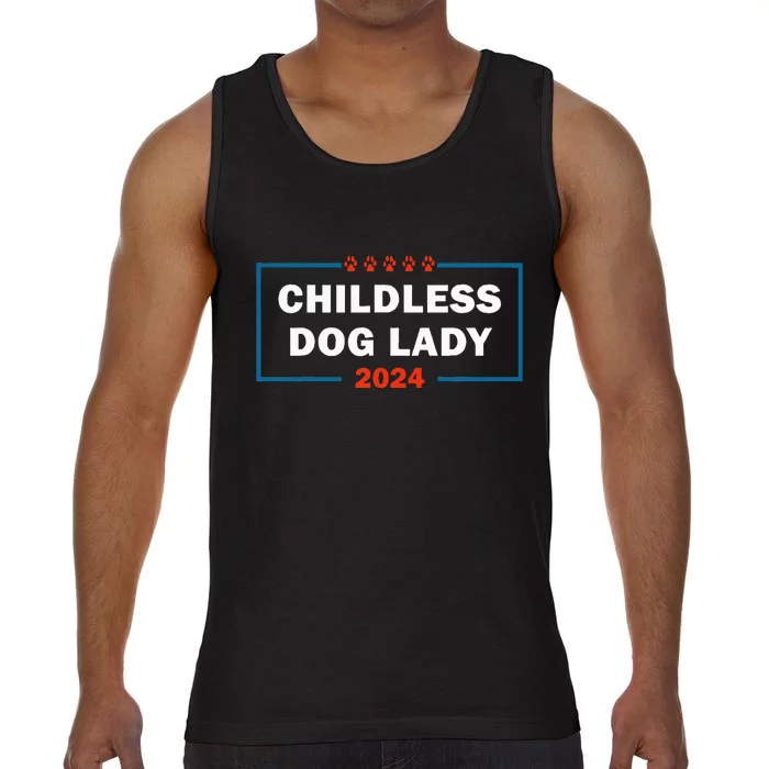 Childless Dog Lady Is Voting Kamala Election Usa 2024 Comfort Colors® Tank Top