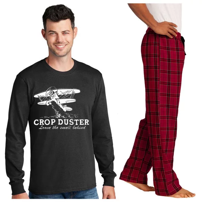 Crop Duster Leave The Smell Behind Plane Aerial Application Long Sleeve Pajama Set