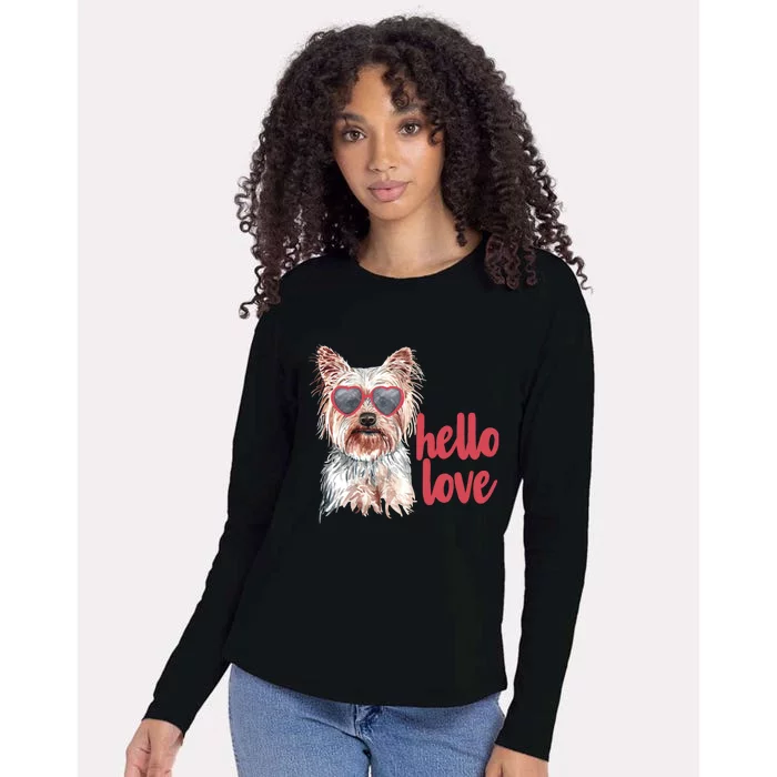 Cute Dog Lover Valentines Days Gift Her Gift Womens Cotton Relaxed Long Sleeve T-Shirt