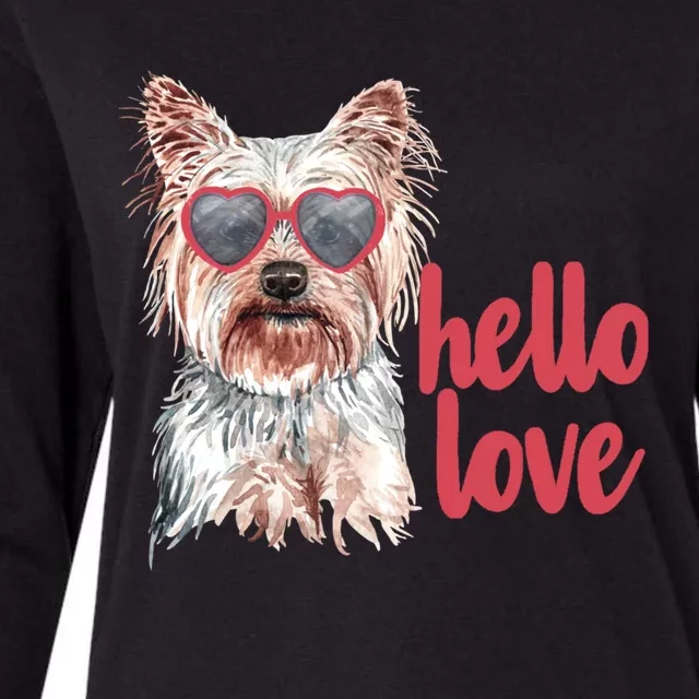 Cute Dog Lover Valentines Days Gift Her Gift Womens Cotton Relaxed Long Sleeve T-Shirt