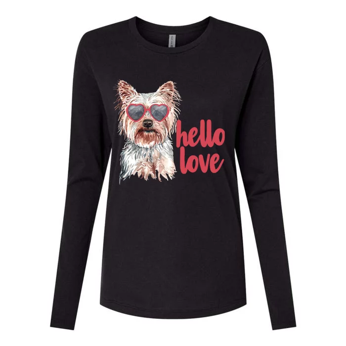 Cute Dog Lover Valentines Days Gift Her Gift Womens Cotton Relaxed Long Sleeve T-Shirt