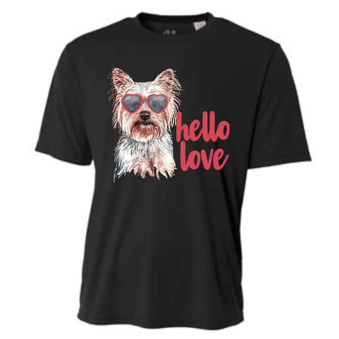 Cute Dog Lover Valentines Days Gift Her Gift Cooling Performance Crew T-Shirt