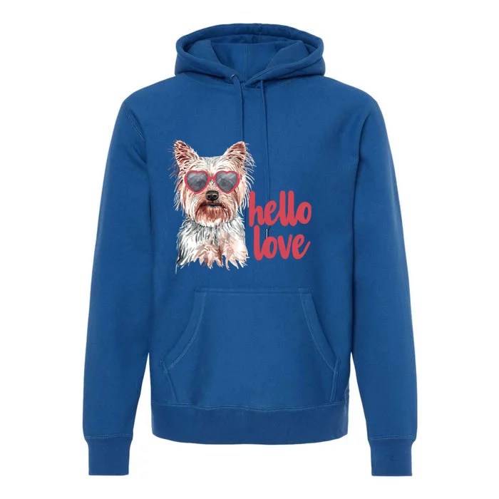 Cute Dog Lover Valentines Days Gift Her Gift Premium Hoodie