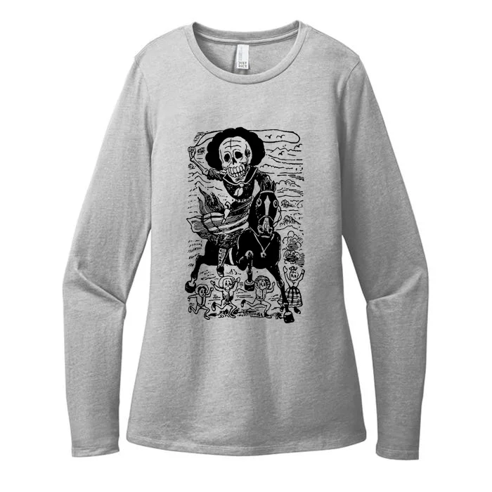 Calavera De La Adelita Womens CVC Long Sleeve Shirt