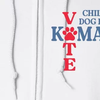 Childless Dog Ladies Vote For Kamala Harris 2024 Dog Lady Full Zip Hoodie