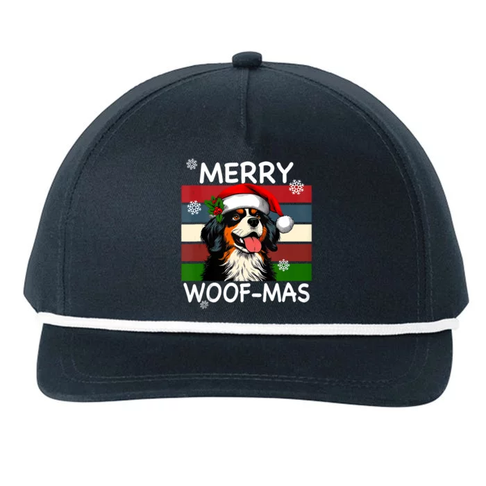 Christmas Dog Lovers Cute Funny Merry Woofmas Tank Top Snapback Five-Panel Rope Hat