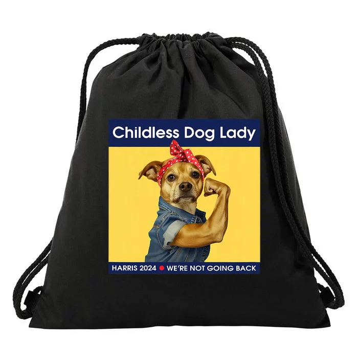 Childless Dog Lady Political Voting Election Drawstring Bag