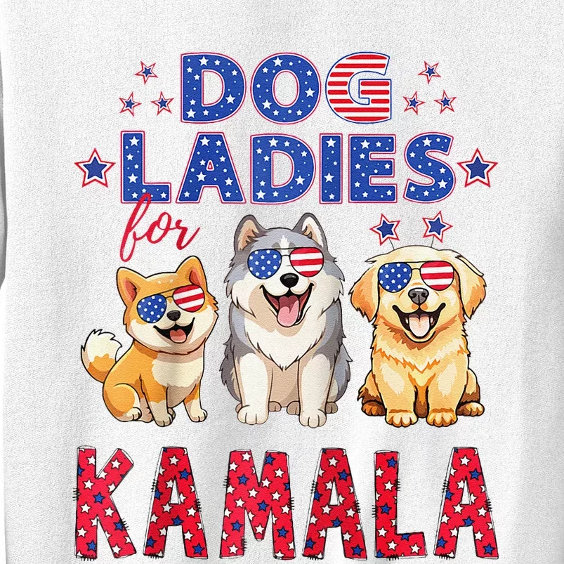 Childless Dog Ladies Voting For Kamala 2024 Raglan Sweatshirt