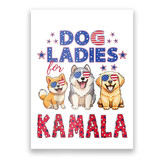 Childless Dog Ladies Voting For Kamala 2024 Raglan Poster