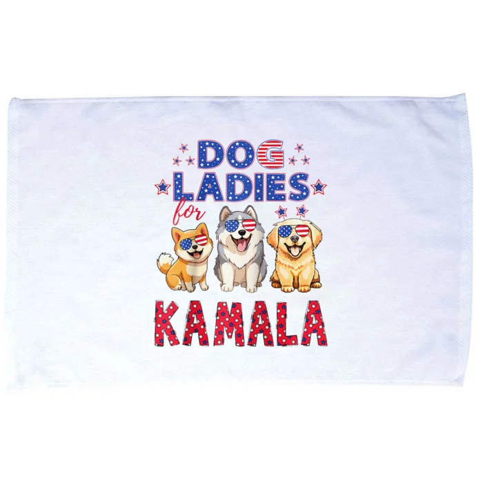 Childless Dog Ladies Voting For Kamala 2024 Raglan Microfiber Hand Towel