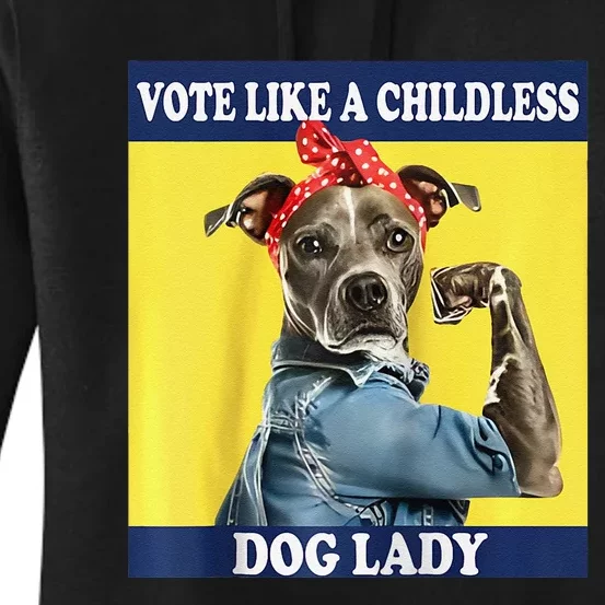 Childless Dog Lady Is Voting Kamala Election Usa 2024 Raglan Women's Pullover Hoodie