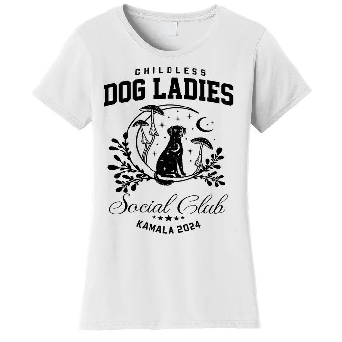 Childless Dog Lady Social Club President Kamala Harris 2024 Women's T-Shirt