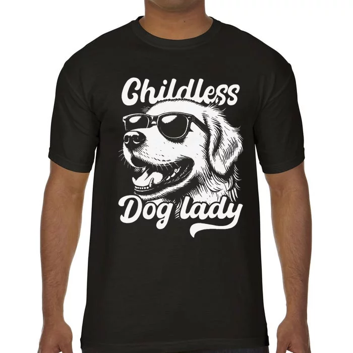 Childless Dog Lady Funny Dog Lover Meme Comfort Colors T-Shirt