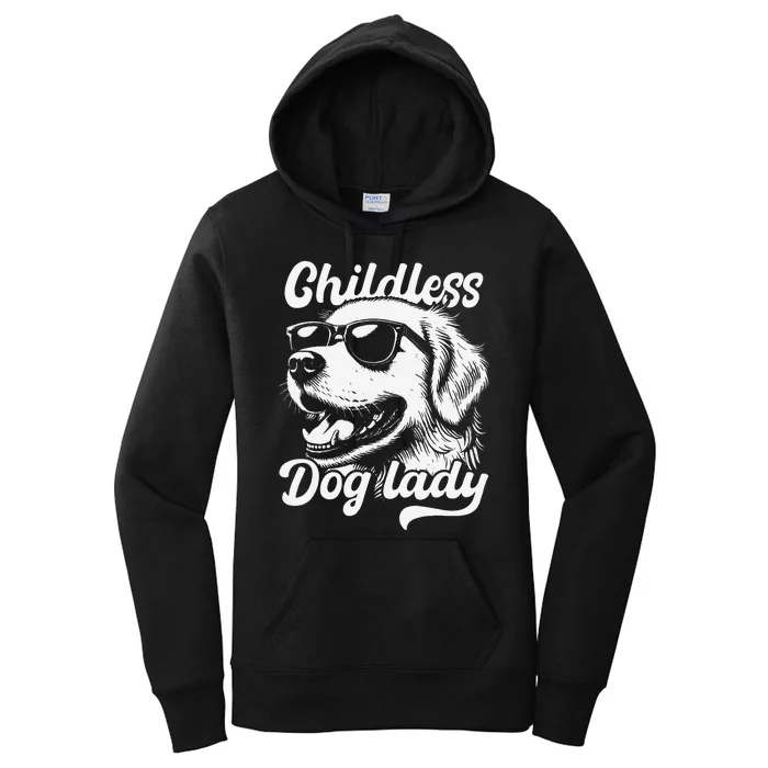 Childless Dog Lady Funny Dog Lover Meme Women's Pullover Hoodie