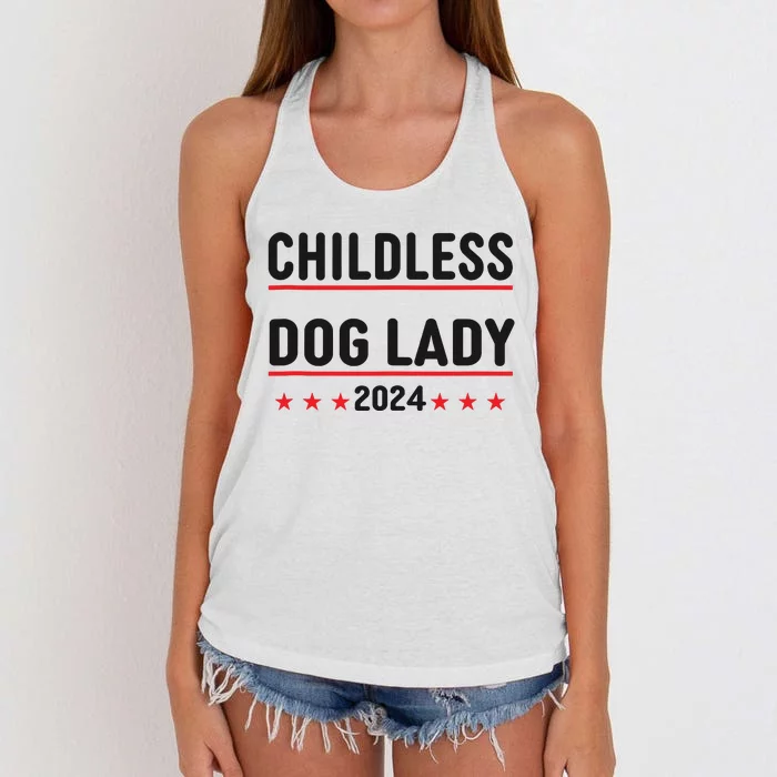 Childless Dog Ladies Dog Lady Women's Knotted Racerback Tank