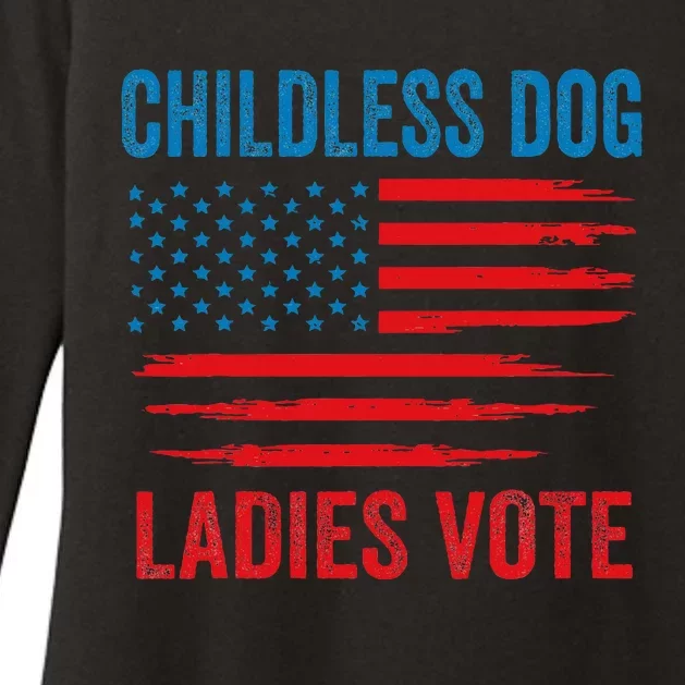 Childless Dog Ladies Womens CVC Long Sleeve Shirt