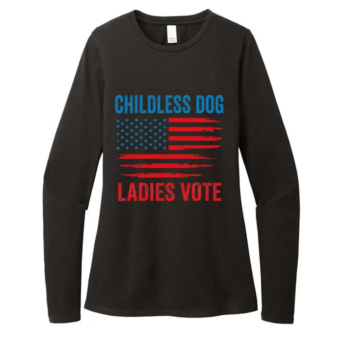 Childless Dog Ladies Womens CVC Long Sleeve Shirt