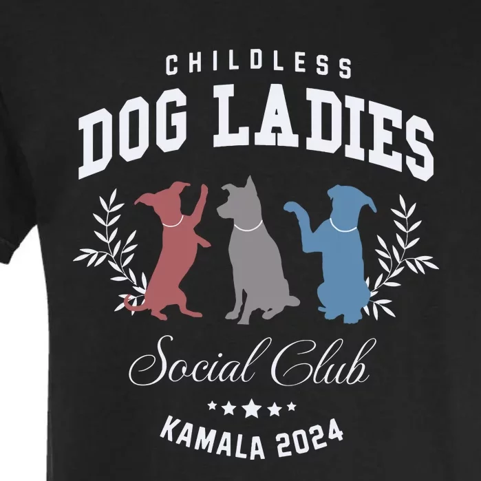 Childless Dog Lady Social Club President Kamala Harris 2024 Garment-Dyed Heavyweight T-Shirt