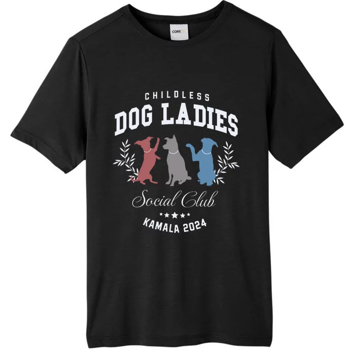 Childless Dog Lady Social Club President Kamala Harris 2024 ChromaSoft Performance T-Shirt