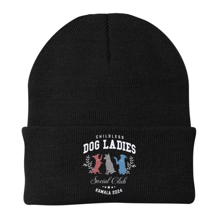 Childless Dog Lady Social Club President Kamala Harris 2024 Knit Cap Winter Beanie