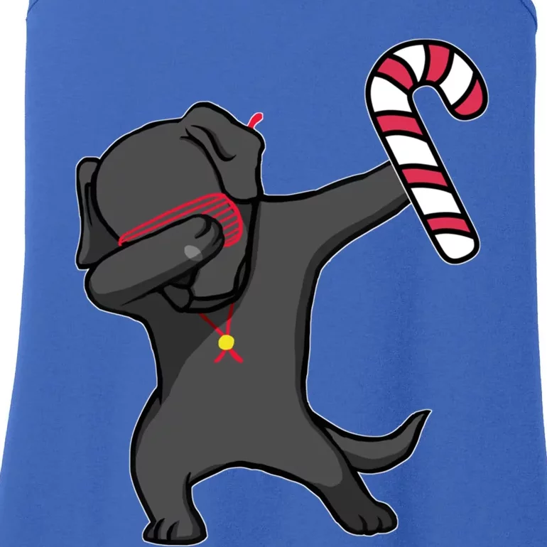 Christmas Dabbing Labrador Puppy Dog Candy Cane Dance Gift Funny Gift Ladies Essential Tank