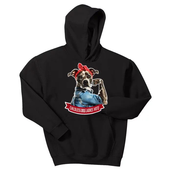 Childless Dog Ladies Vote Gift Kids Hoodie