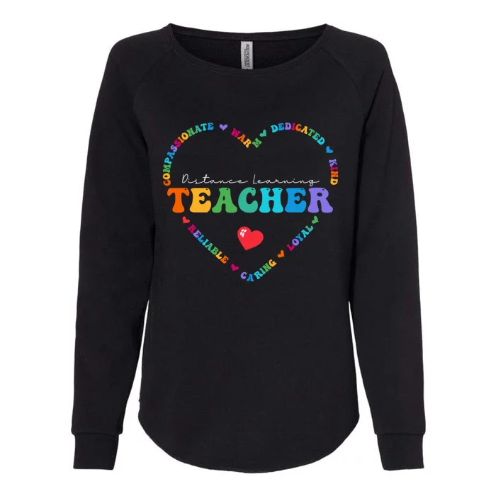 Cute Distance Learning Teacher Appreciati To School Gift Womens California Wash Sweatshirt