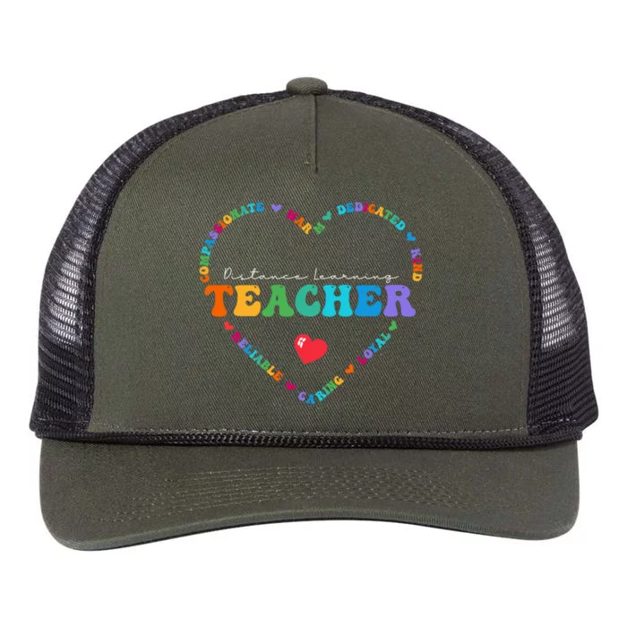 Cute Distance Learning Teacher Appreciati To School Gift Retro Rope Trucker Hat Cap