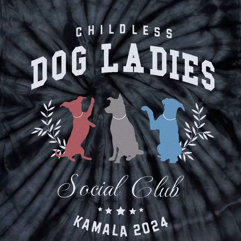 Childless Dog Lady Social Club President Kamala Harris 2024 Gift Tie-Dye T-Shirt