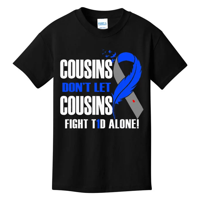 Cousins Don't Let Cousins Fight Type 1 Diabetes Awareness Kids T-Shirt