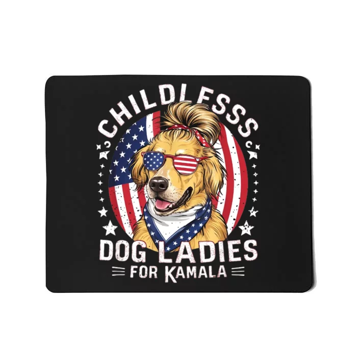 Childless Dog Ladies For Kamala Hariss Golden Retriever Mousepad