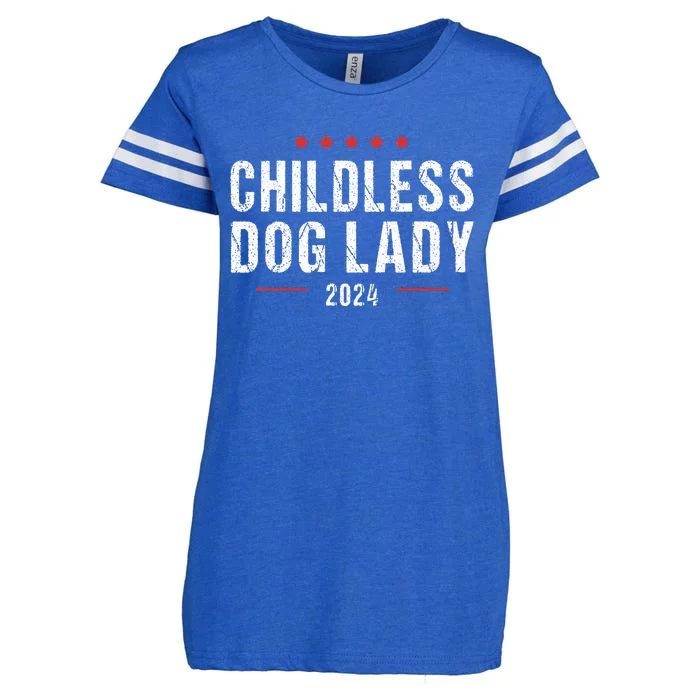 Childless Dog Lady 2024 Quote Enza Ladies Jersey Football T-Shirt