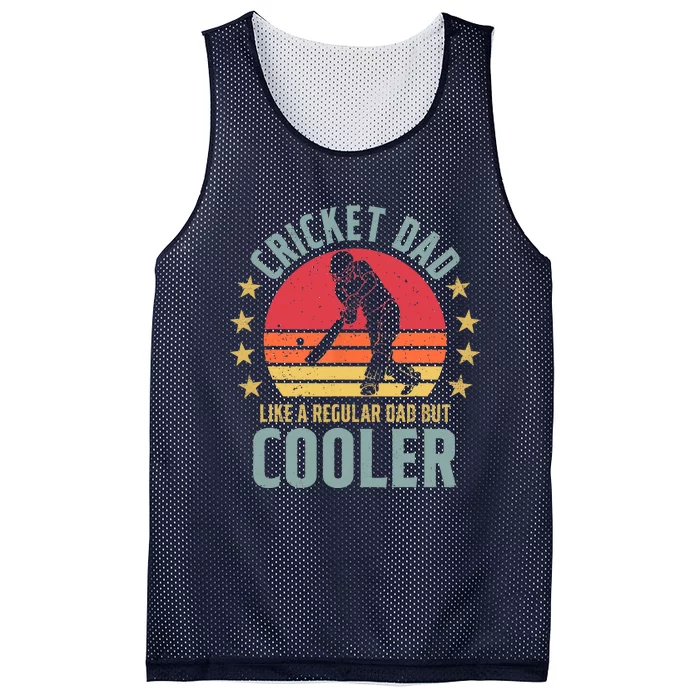 Cricket Dad Like A Regular Dad But Cooler Retro Vintage Mesh Reversible Basketball Jersey Tank