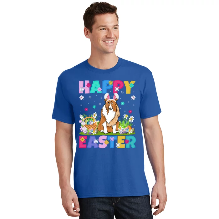 Collie Dog Lover Happy Easter Bunny Collie Easter Sunday Gift T-Shirt