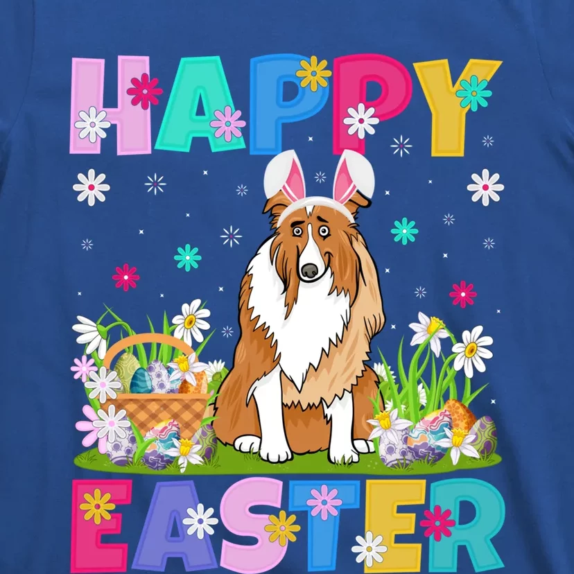 Collie Dog Lover Happy Easter Bunny Collie Easter Sunday Gift T-Shirt