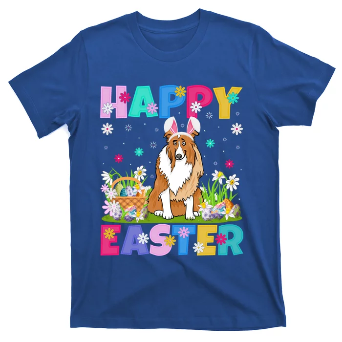 Collie Dog Lover Happy Easter Bunny Collie Easter Sunday Gift T-Shirt