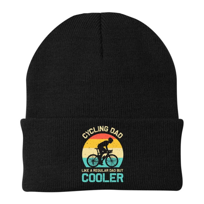 Cycling Dad Like A Regular Dad But Cooler Funny Cyclist Gift Knit Cap Winter Beanie