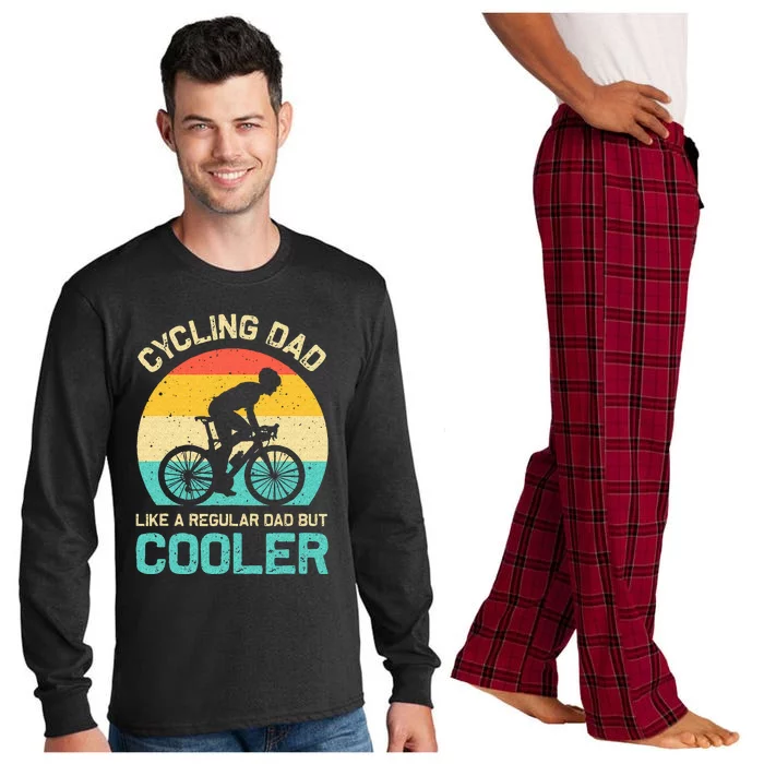 Cycling Dad Like A Regular Dad But Cooler Funny Cyclist Gift Long Sleeve Pajama Set