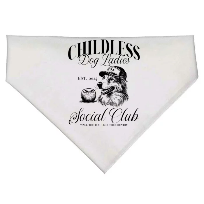 Childless Dog Lady Ladies Usa Vintage 2024 USA-Made Doggie Bandana