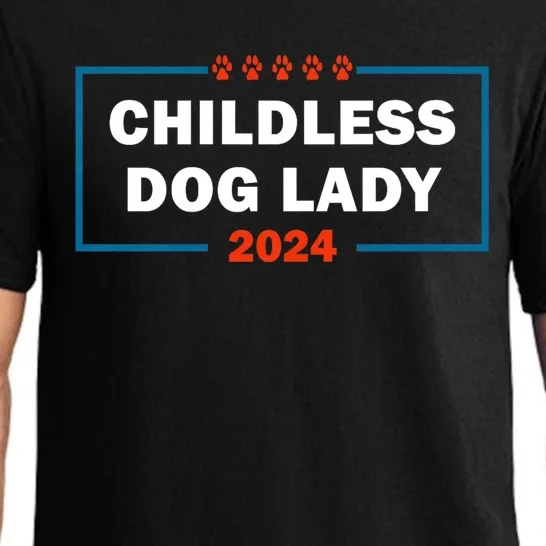 Childless Dog Lady Is Voting Kamala Election Usa 2024 Pajama Set