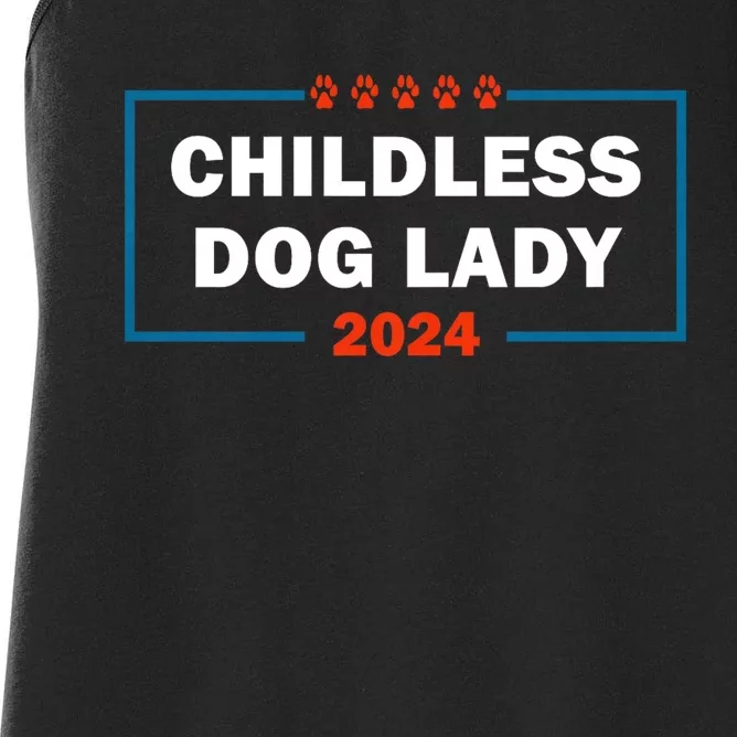 Childless Dog Lady Is Voting Kamala Election Usa 2024 Women's Racerback Tank