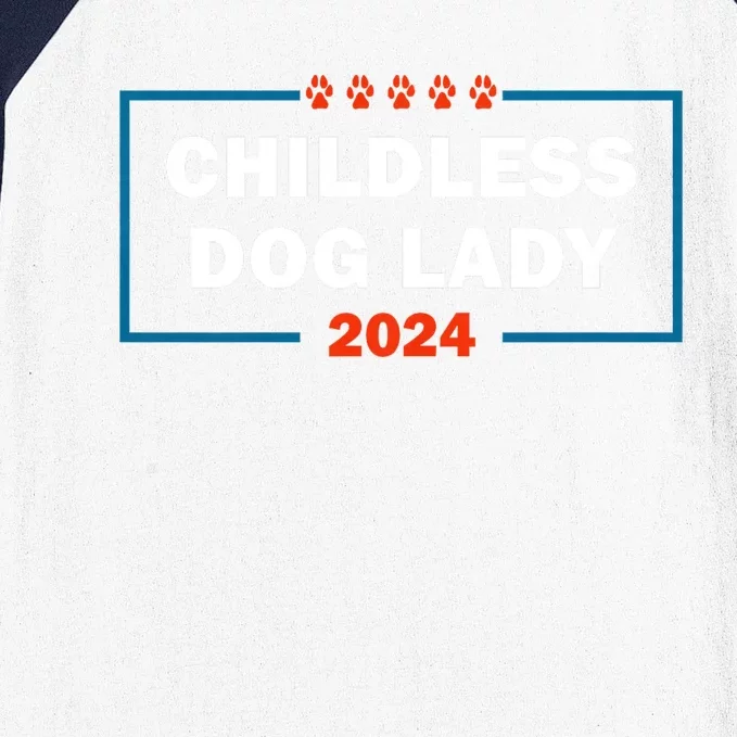 Childless Dog Lady Is Voting Kamala Election Usa 2024 Baseball Sleeve Shirt