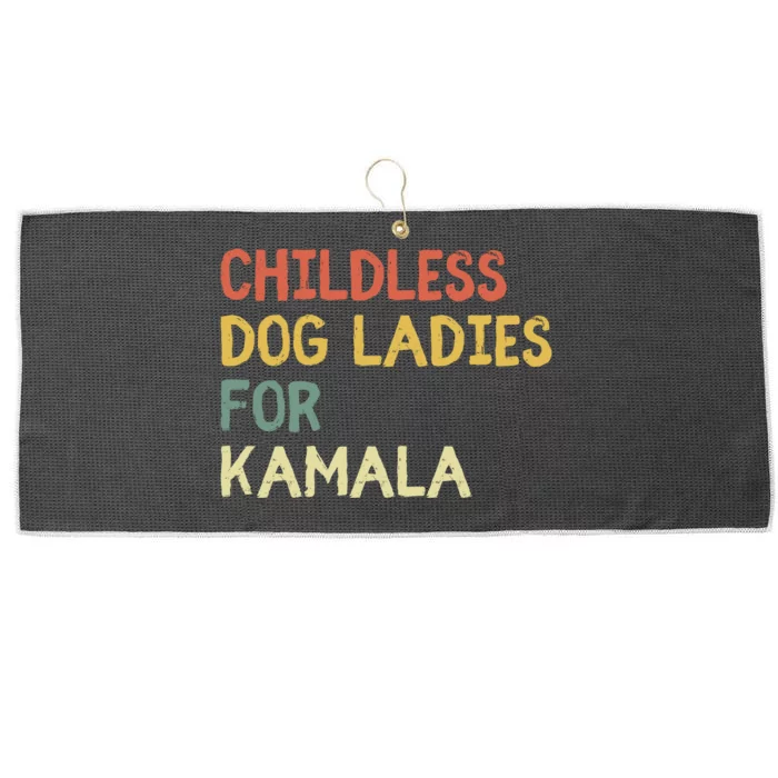 Childless Dog Ladies For Kamala Large Microfiber Waffle Golf Towel