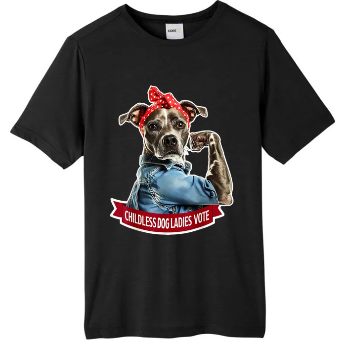 Childless Dog Ladies Vote Rosie The Riveter ChromaSoft Performance T-Shirt