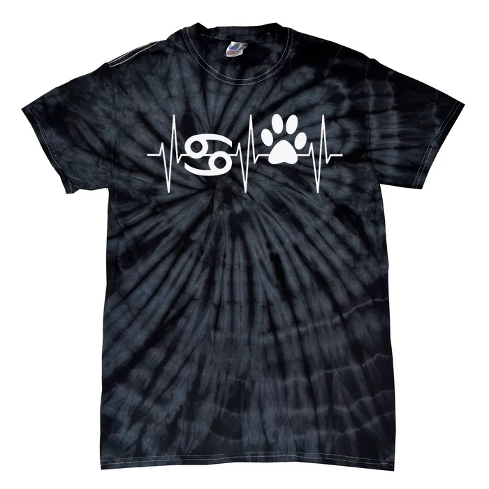 Cancer Dog Lover Astrology Symbol Zodiac Sign Tie-Dye T-Shirt