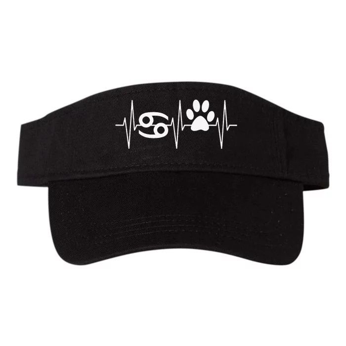 Cancer Dog Lover Astrology Symbol Zodiac Sign Valucap Bio-Washed Visor