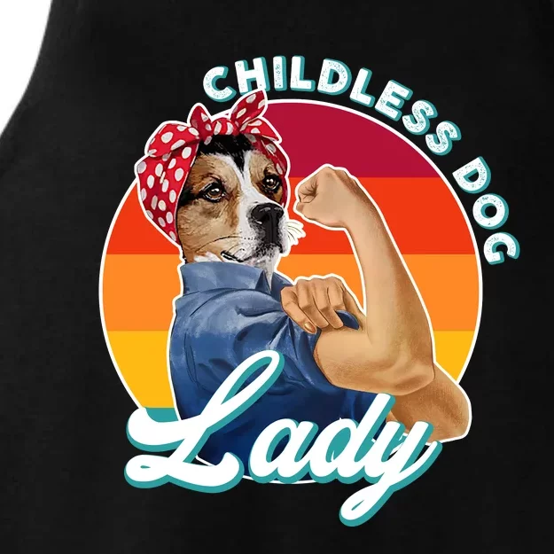 Childless Dog Lady Kamala Harris Funny Ladies Tri-Blend Wicking Tank