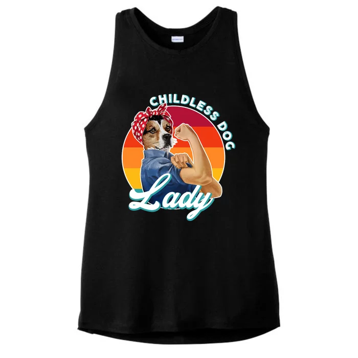 Childless Dog Lady Kamala Harris Funny Ladies Tri-Blend Wicking Tank