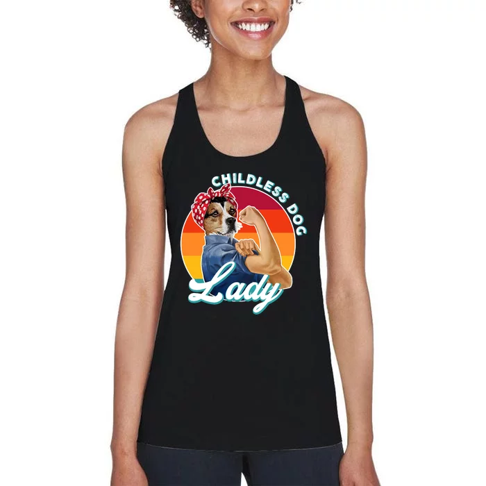 Childless Dog Lady Kamala Harris Funny Women's Racerback Tank