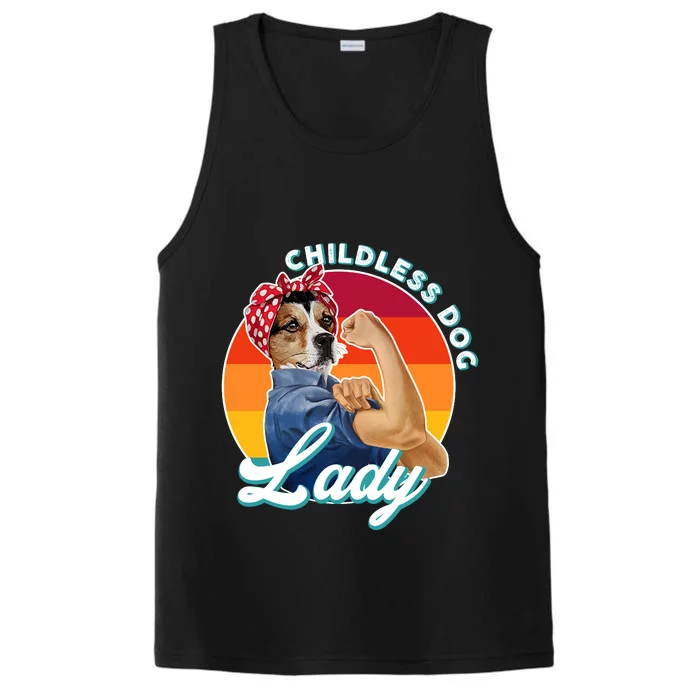 Childless Dog Lady Kamala Harris Funny Performance Tank